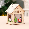 Festival Led Light Wood House Christmas Tree Decorations For Home Wooden House Hanging Ornaments DIY Gift Window Decoration