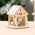 Festival Led Light Wood House Christmas Tree Decorations For Home Wooden House Hanging Ornaments DIY Gift Window Decoration