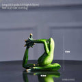 Funny Green Frog Figurine Modern Resin Decoration Statue Gift Home Decoration Office Desk Decoration Garden Decoration Ornament