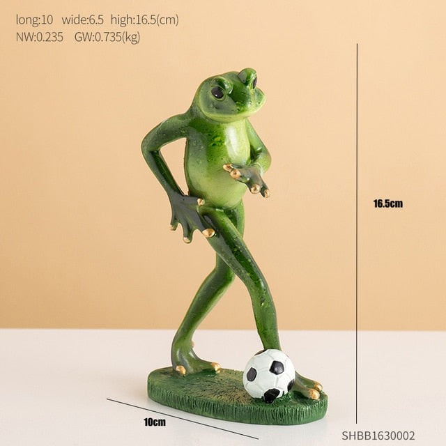 Funny Green Frog Figurine Modern Resin Decoration Statue Gift Home Decoration Office Desk Decoration Garden Decoration Ornament