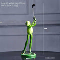 Funny Green Frog Figurine Modern Resin Decoration Statue Gift Home Decoration Office Desk Decoration Garden Decoration Ornament