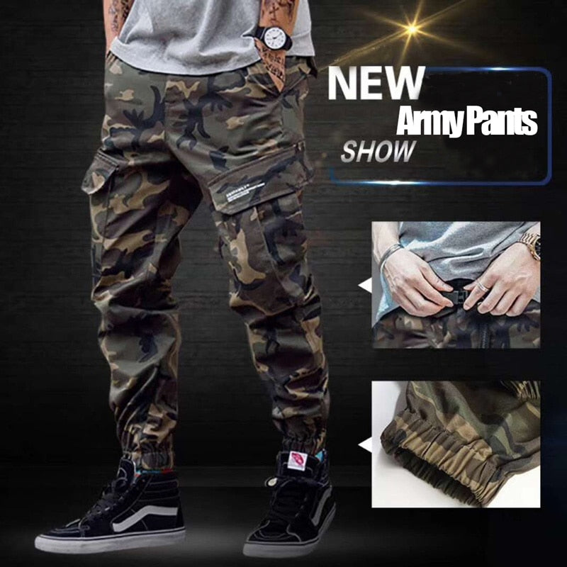 Fashion Classical Army Pants High Street Cotton Jeans Men Jogger Pants Brand Designer Big Pocket Military Cargo Pants Men Jeans